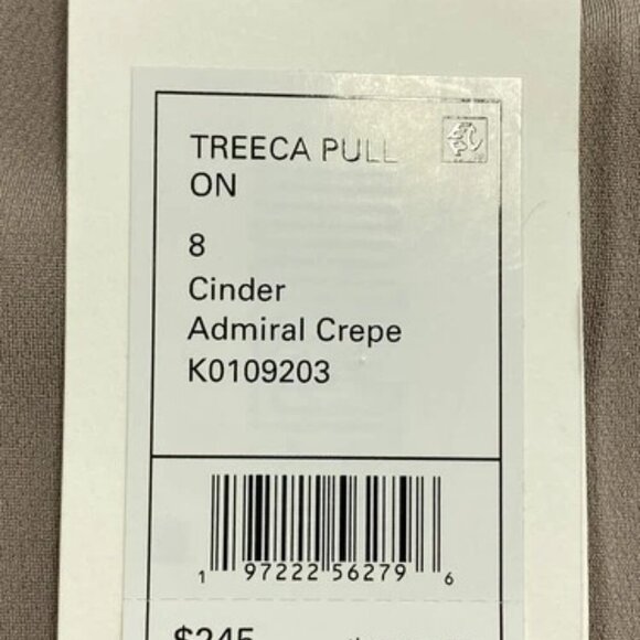 NEW THEORY Womens Pants Cinder Gray Size 8 Treeca Pull-On Admiral Crepe Stretch - Picture 6 of 10